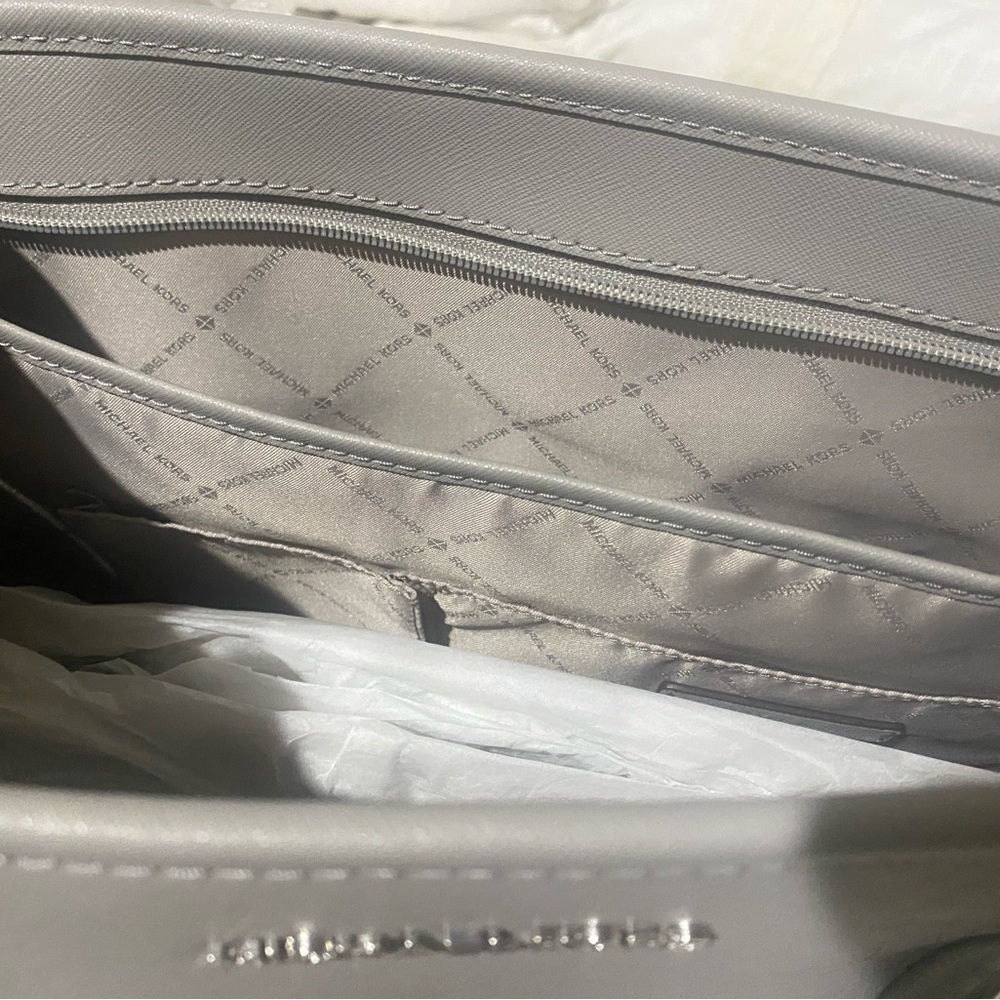 Michael Kors Gray Structured Leather Tote - Picture 7 of 7